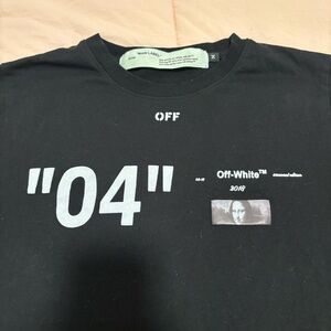 Off-White Black "04" Graphic Tee